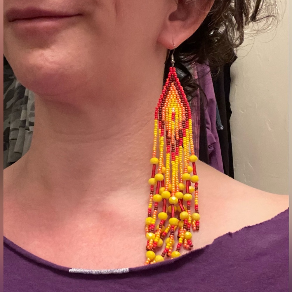Indigenous beaded earrings